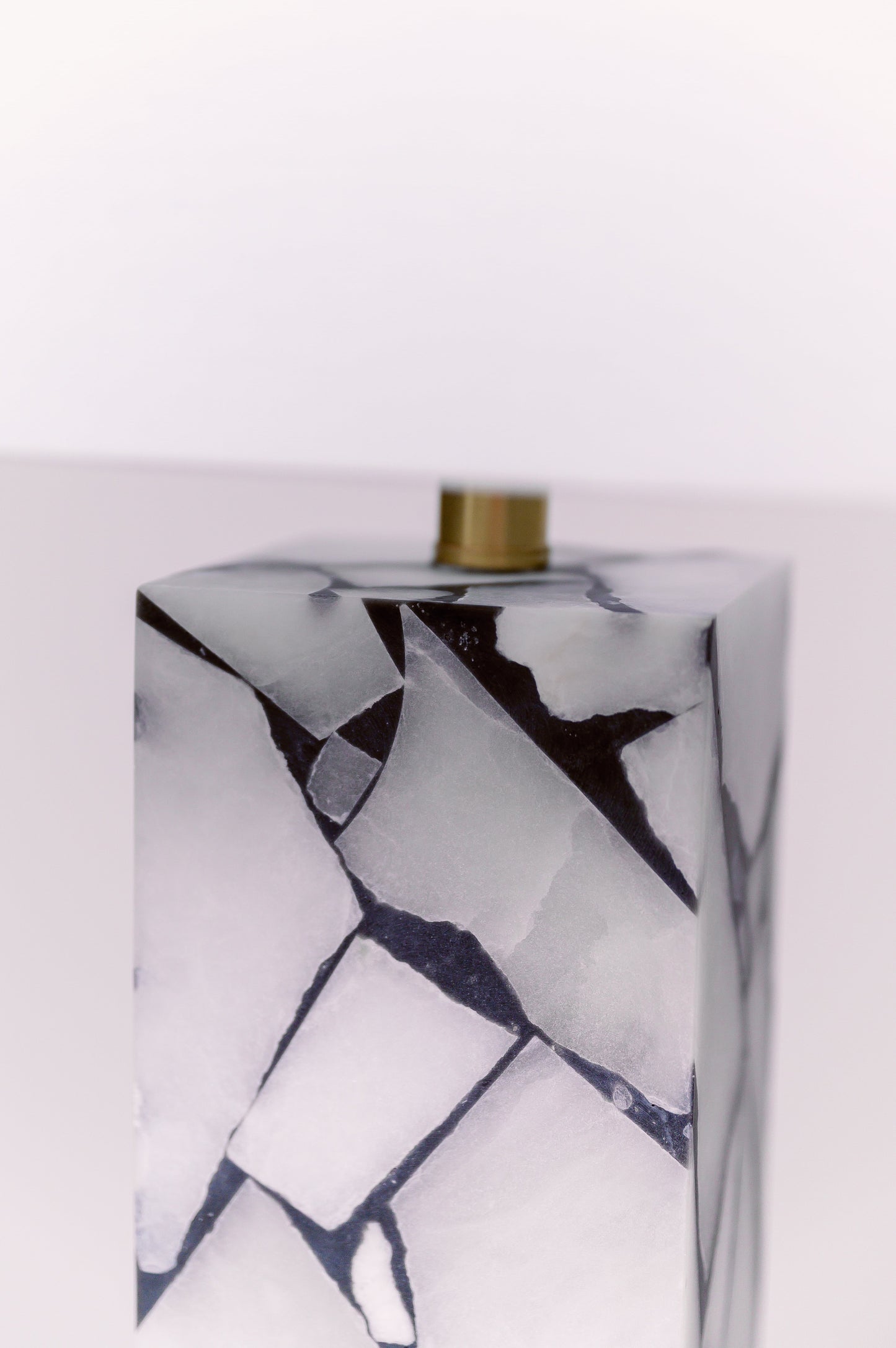 Black and White Stone Table Lamp