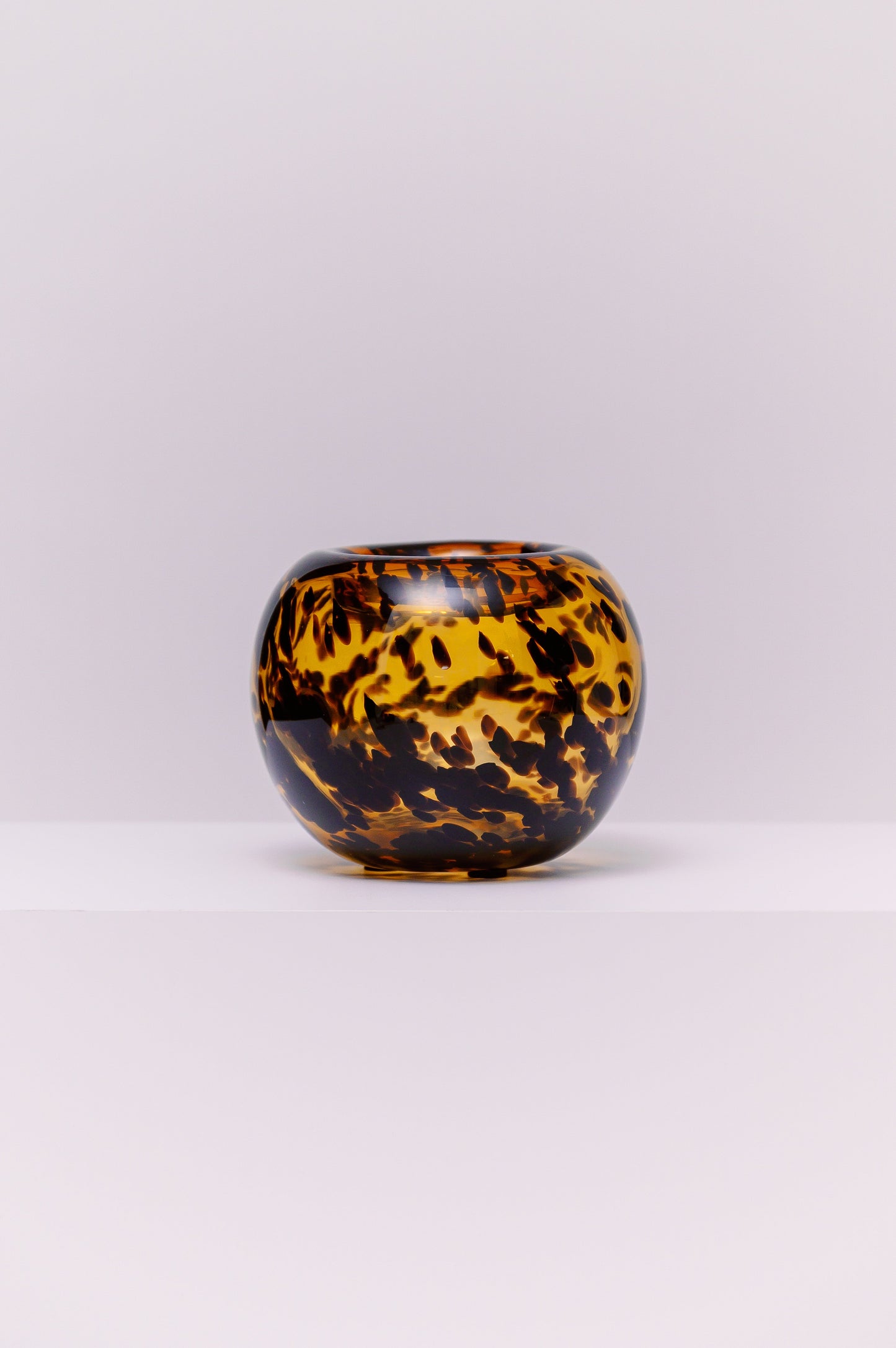 Tortoiseshell Blown Glass Bowl Vase