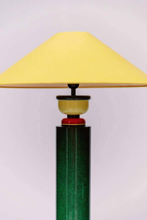 1980s French Postmodern Lacquered Table Lamp