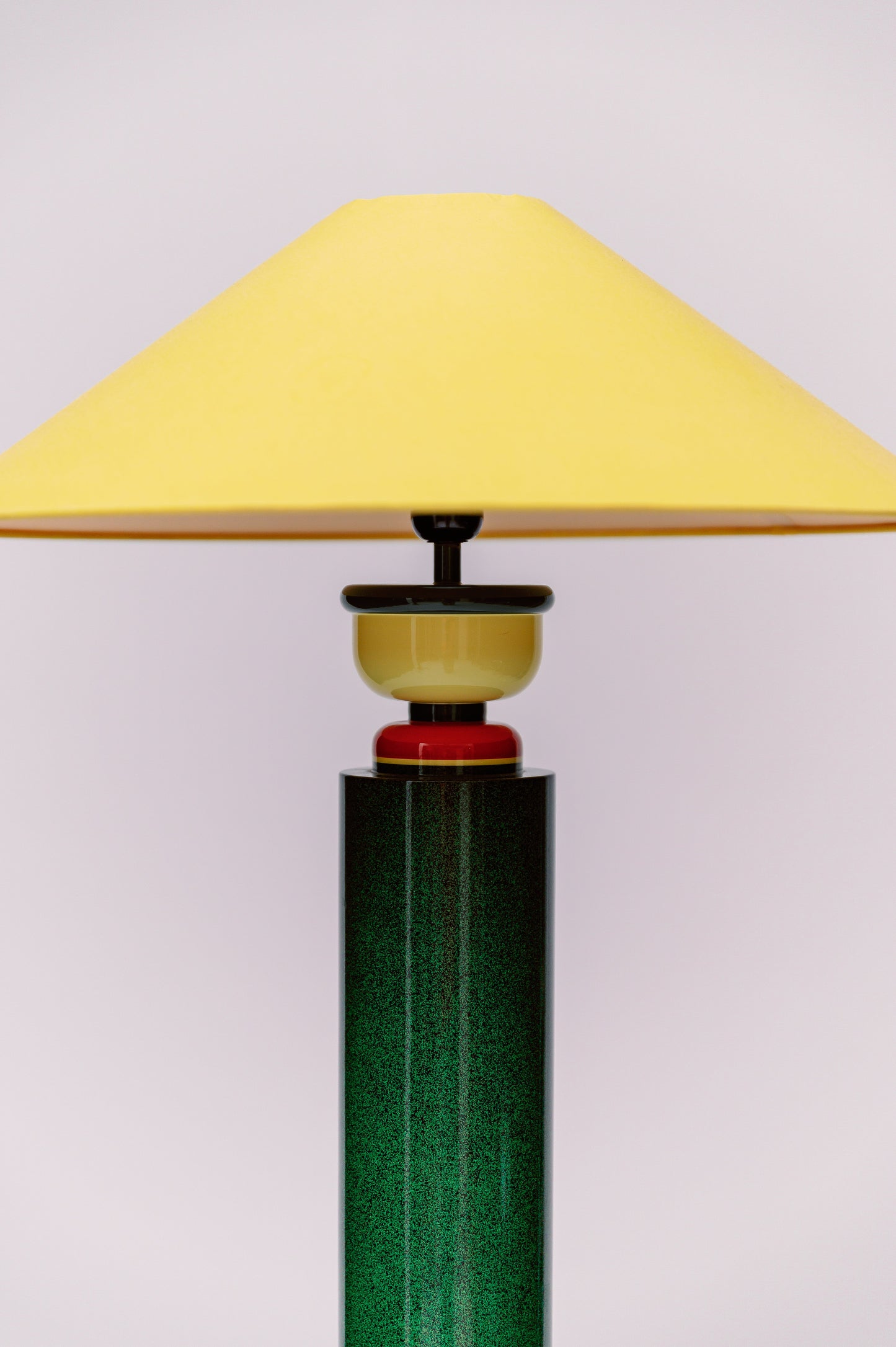 Pair 1980s French Postmodern Lacquered Table Lamp
