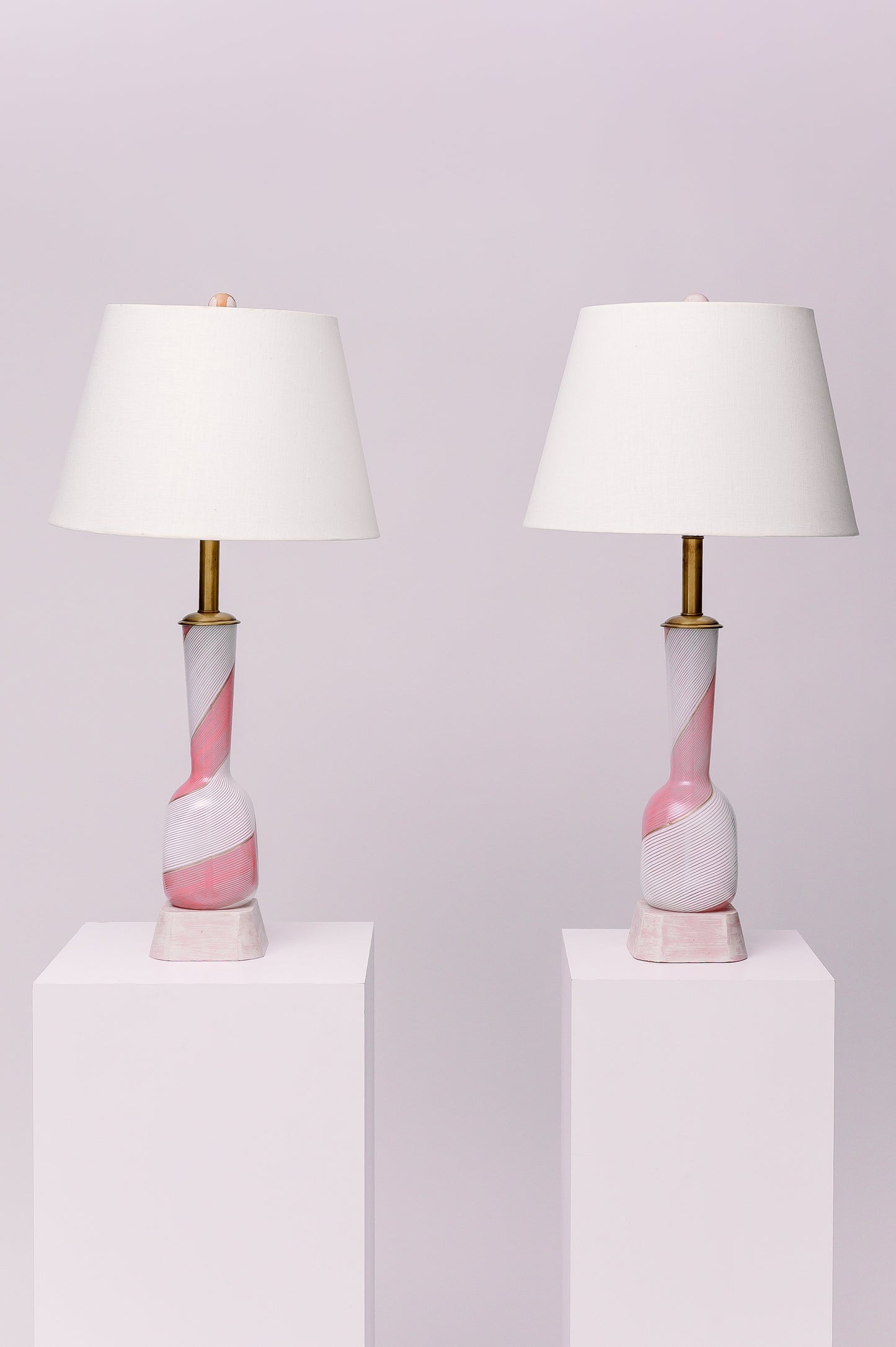 Pair Dino Martens Mezza Filigrana Table Lamps