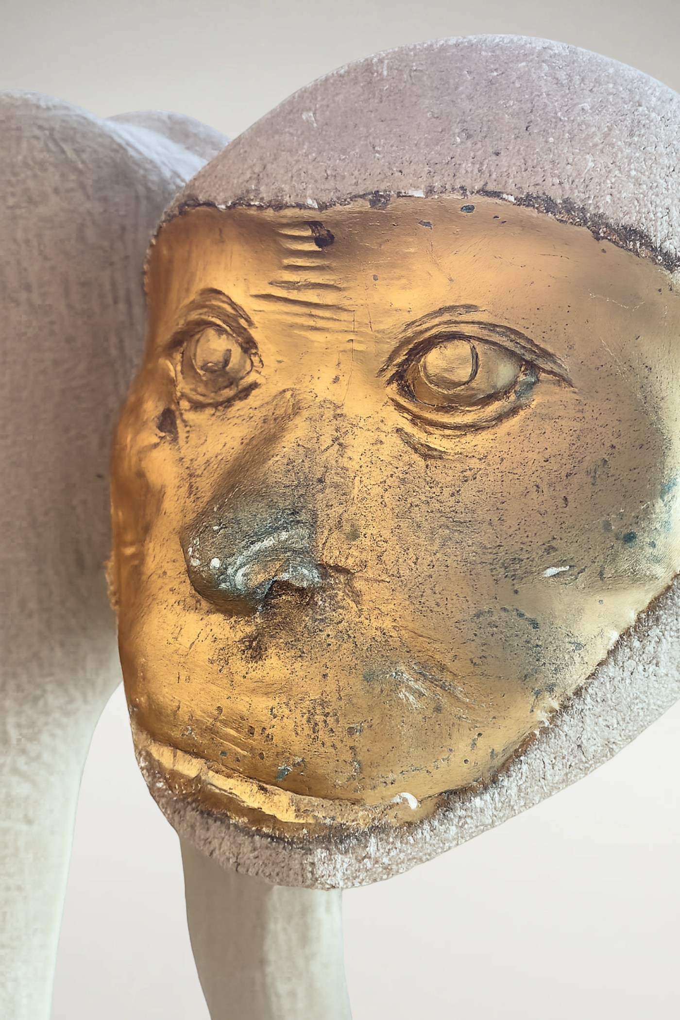 1980s Pop Art Gilded Monkey Sculpture