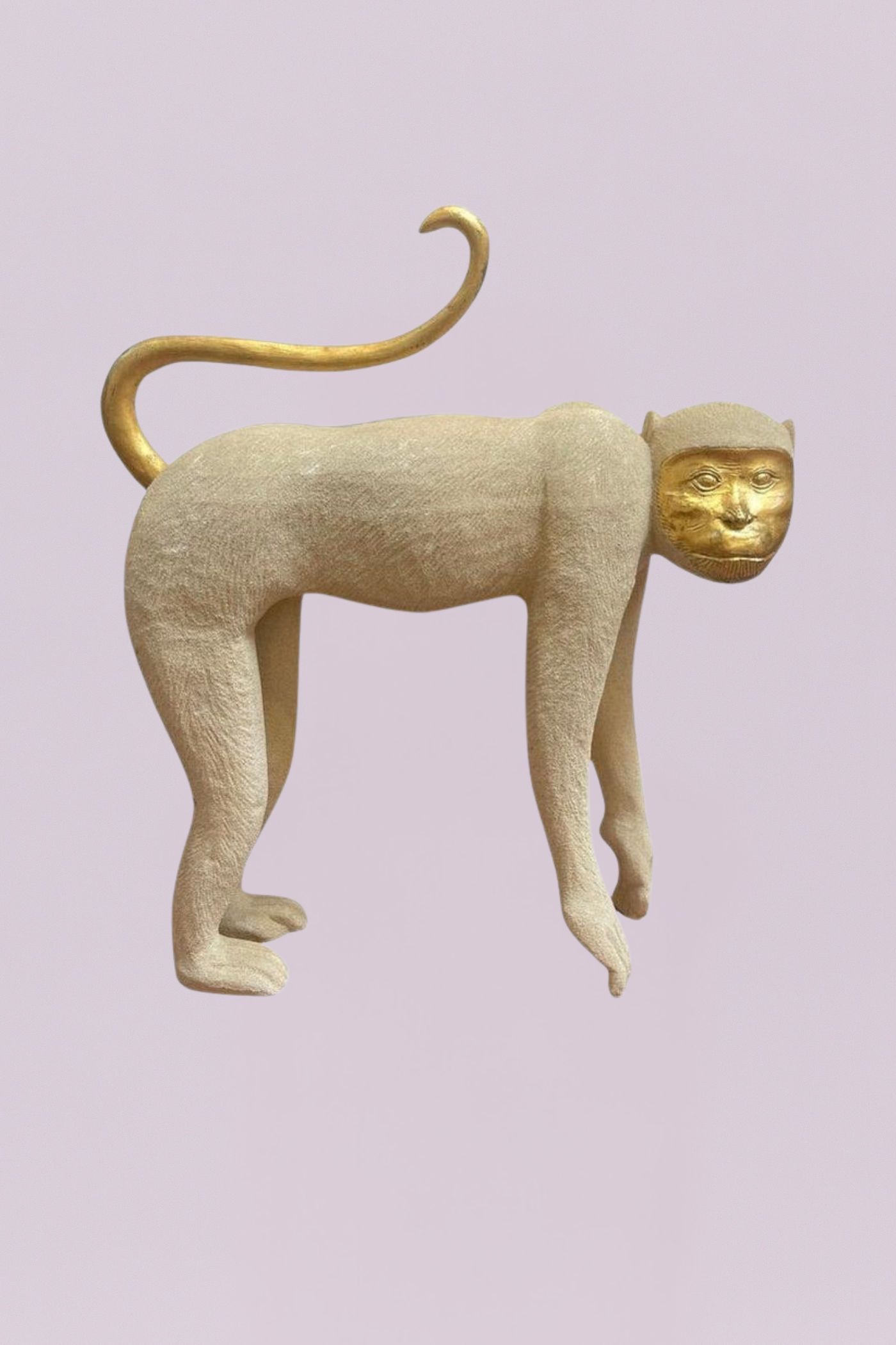 1980s Pop Art Gilded Monkey Sculpture