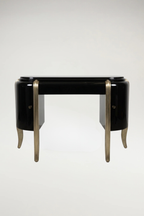 Art Deco Style Black Lacquer and Gilt Desk