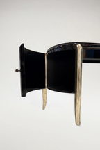 Art Deco Style Black Lacquer and Gilt Desk