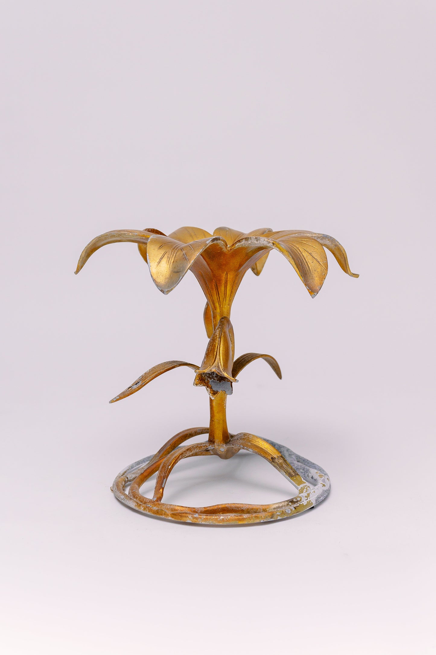 Arthur Court Gilded Lily Side Tables 19W × 19D × 17H