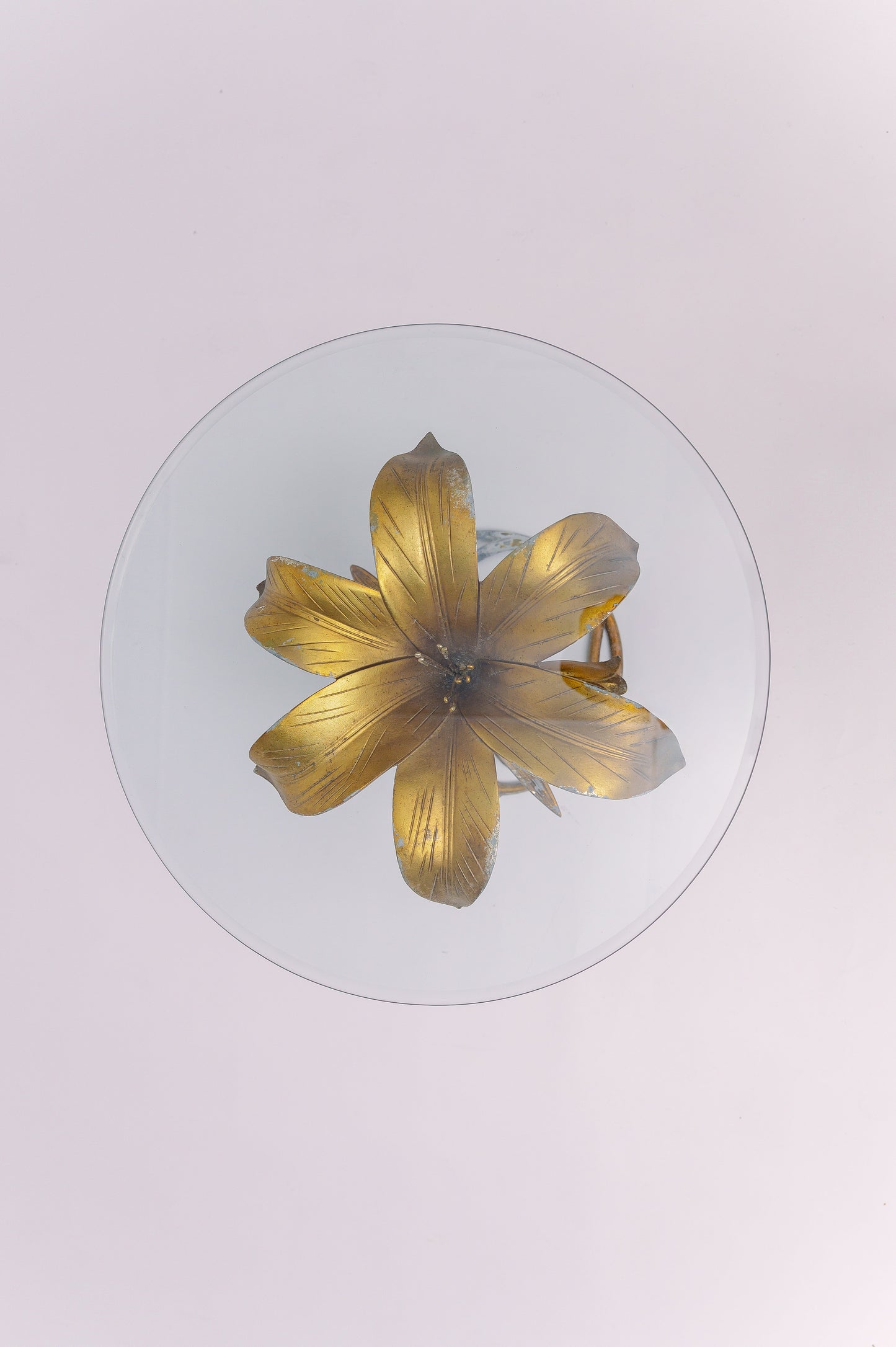 Arthur Court Gilded Lily Side Tables 19W × 19D × 17H