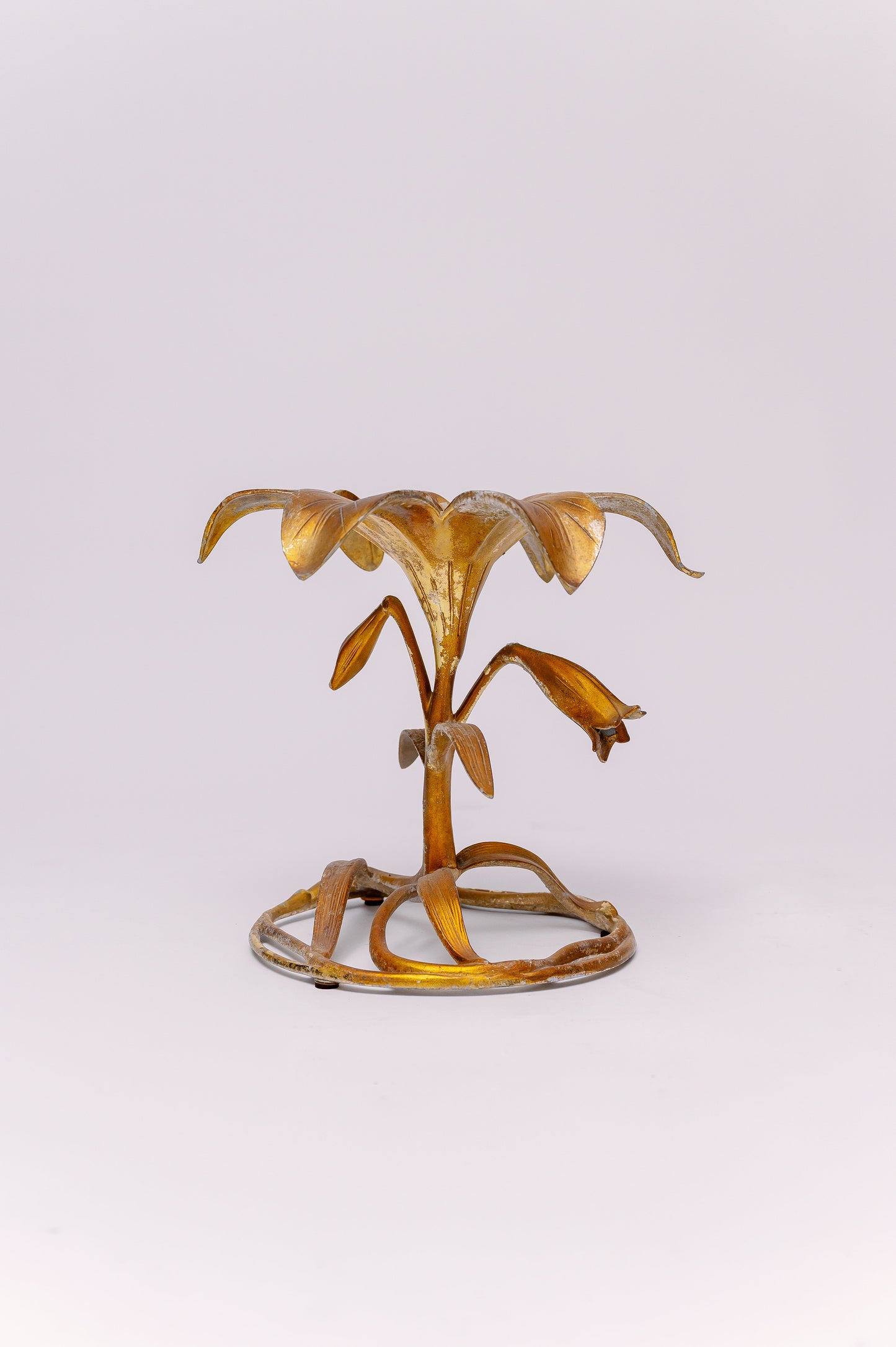 Arthur Court Gilded Lily Side Tables 19W × 19D × 17H