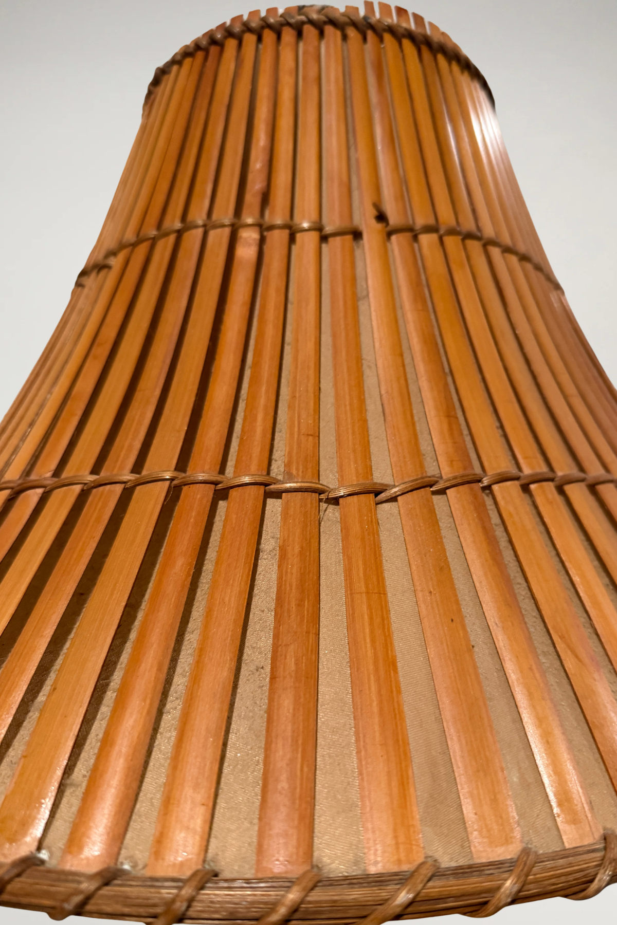 Bamboo Slat Lined Shade Lamp
