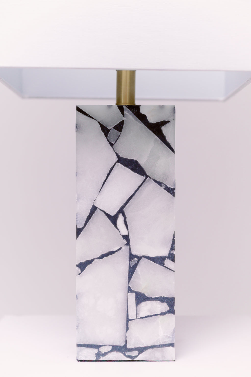 Black and White Stone Table Lamp