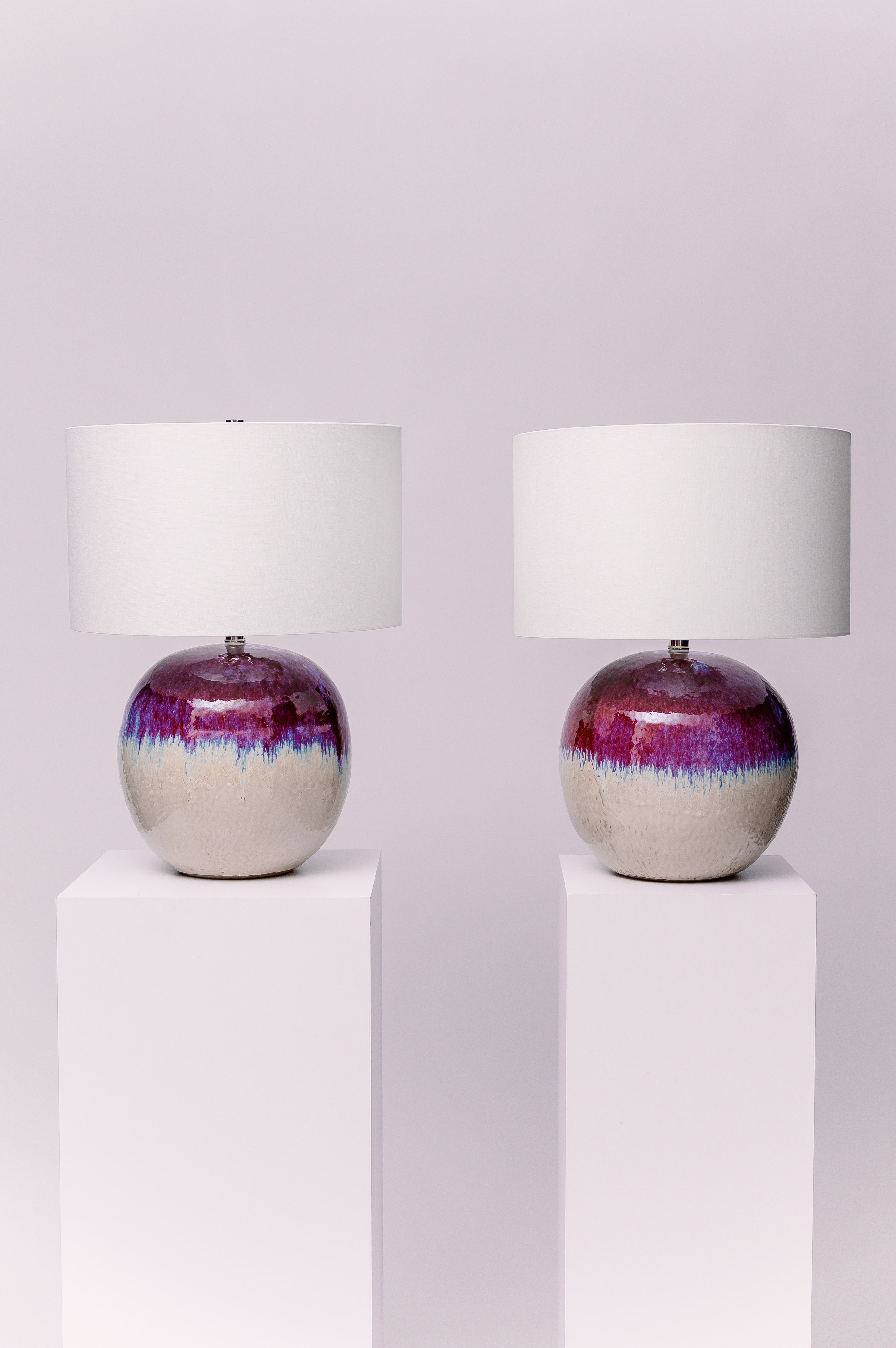 Bessbrook Reactive-Glaze Ceramic Table Lamp