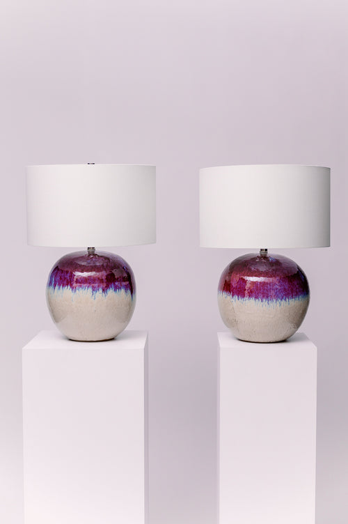 Bessbrook Reactive-Glaze Ceramic Table Lamp