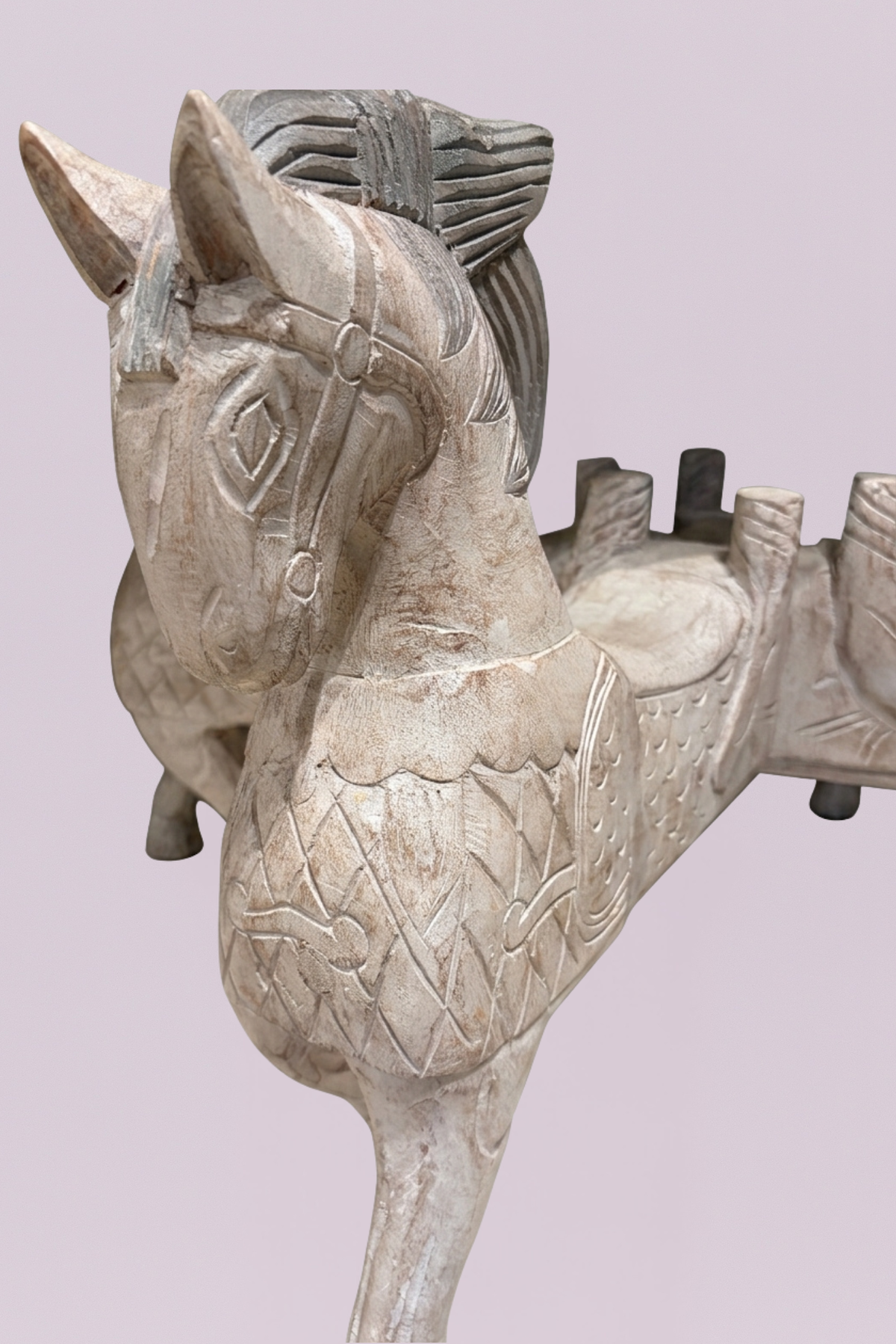 The Majestic Horse Glass Top Coffee Table