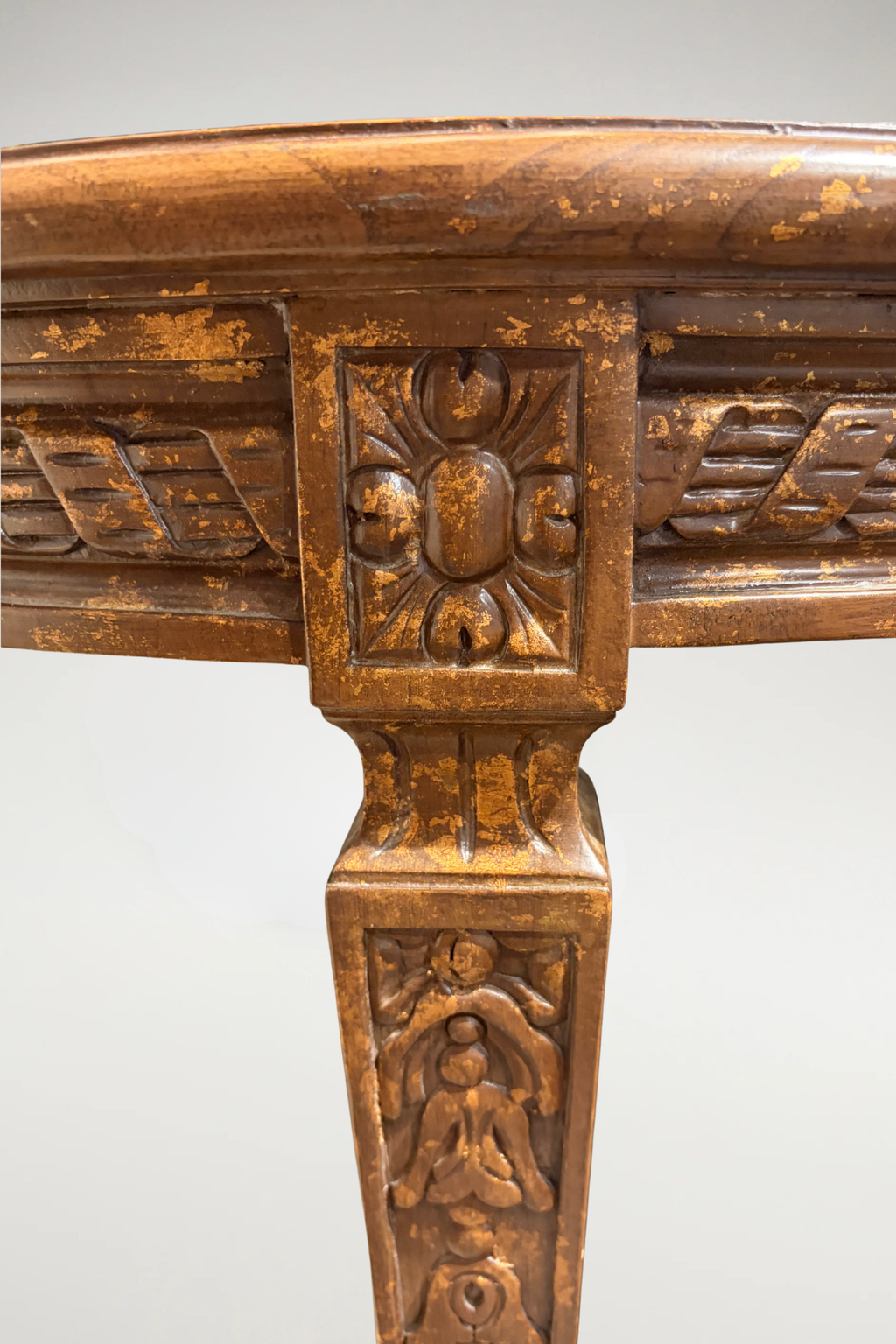 French Provincial Carved Straightleg Accent Table