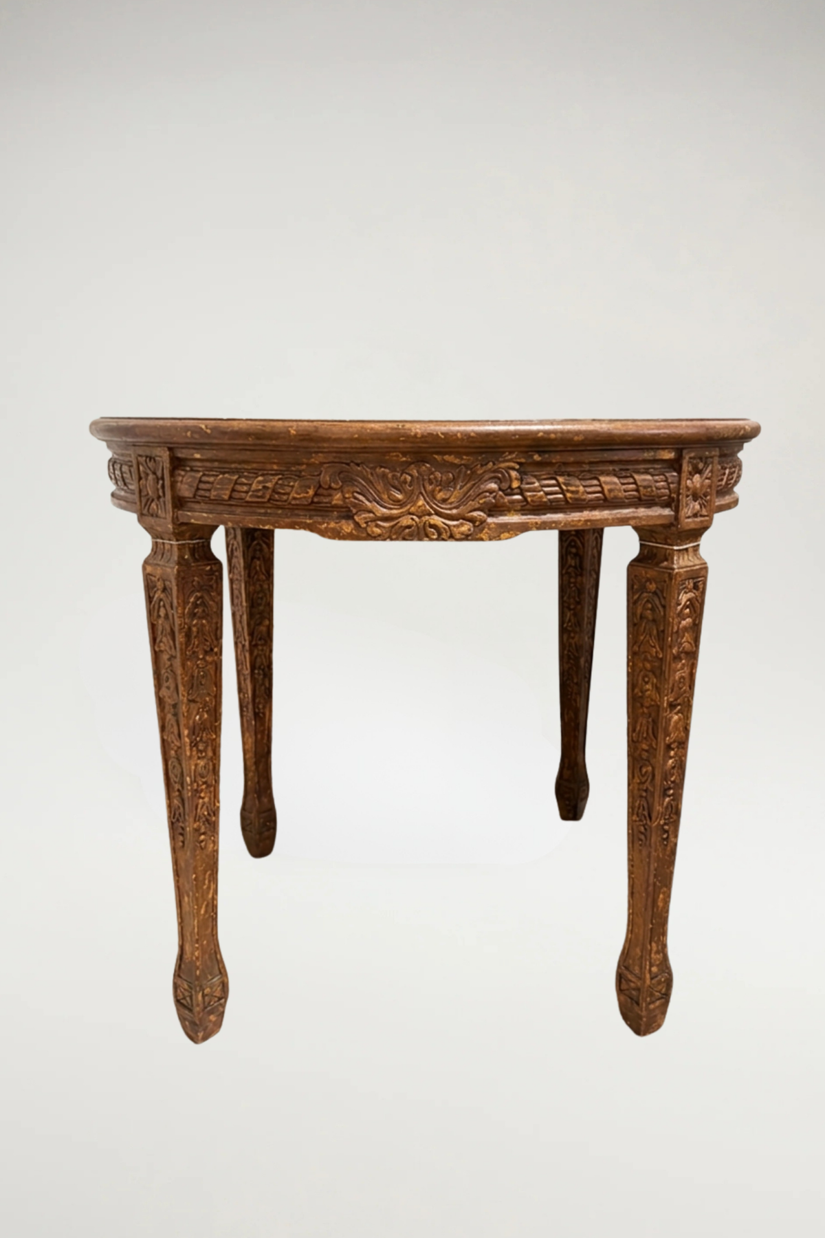 French Provincial Carved Straightleg Accent Table