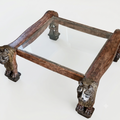 Lion Coffee Table with Glasstop
