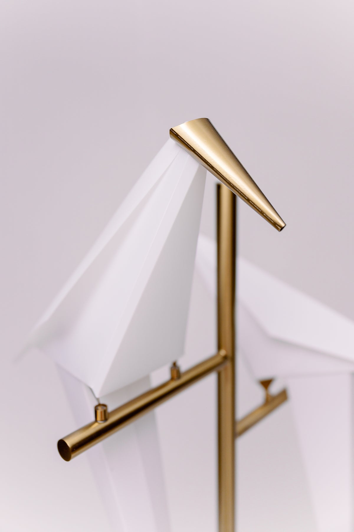 Golden Origami Crane Bird Floor Lamp