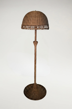 Hollywood Regency Wicker Dome Food Lamp
