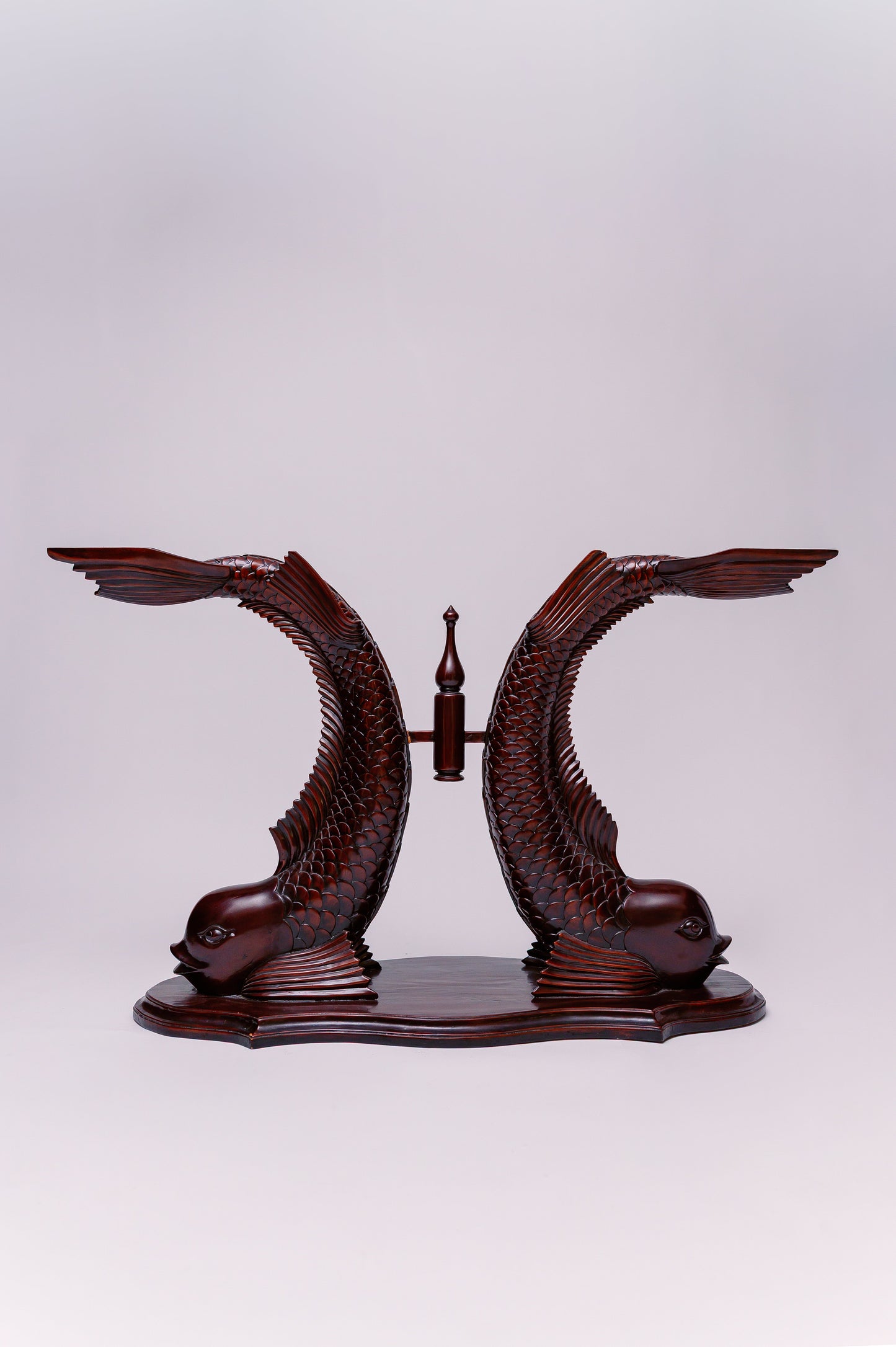 Koi Fish Console Table with Glass Top 48W x 30H