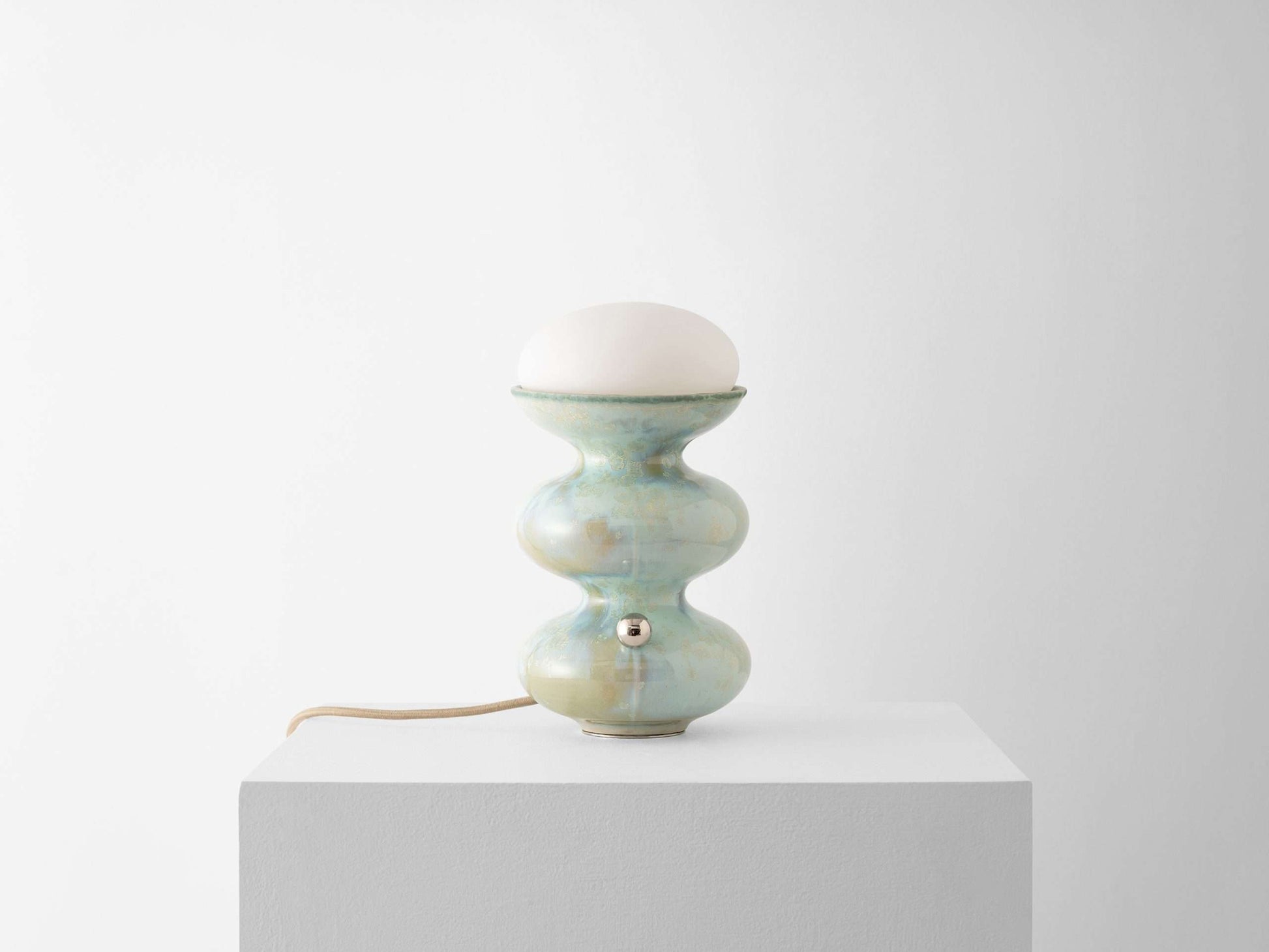 The Kuwait Lamp in Crystal Acqua