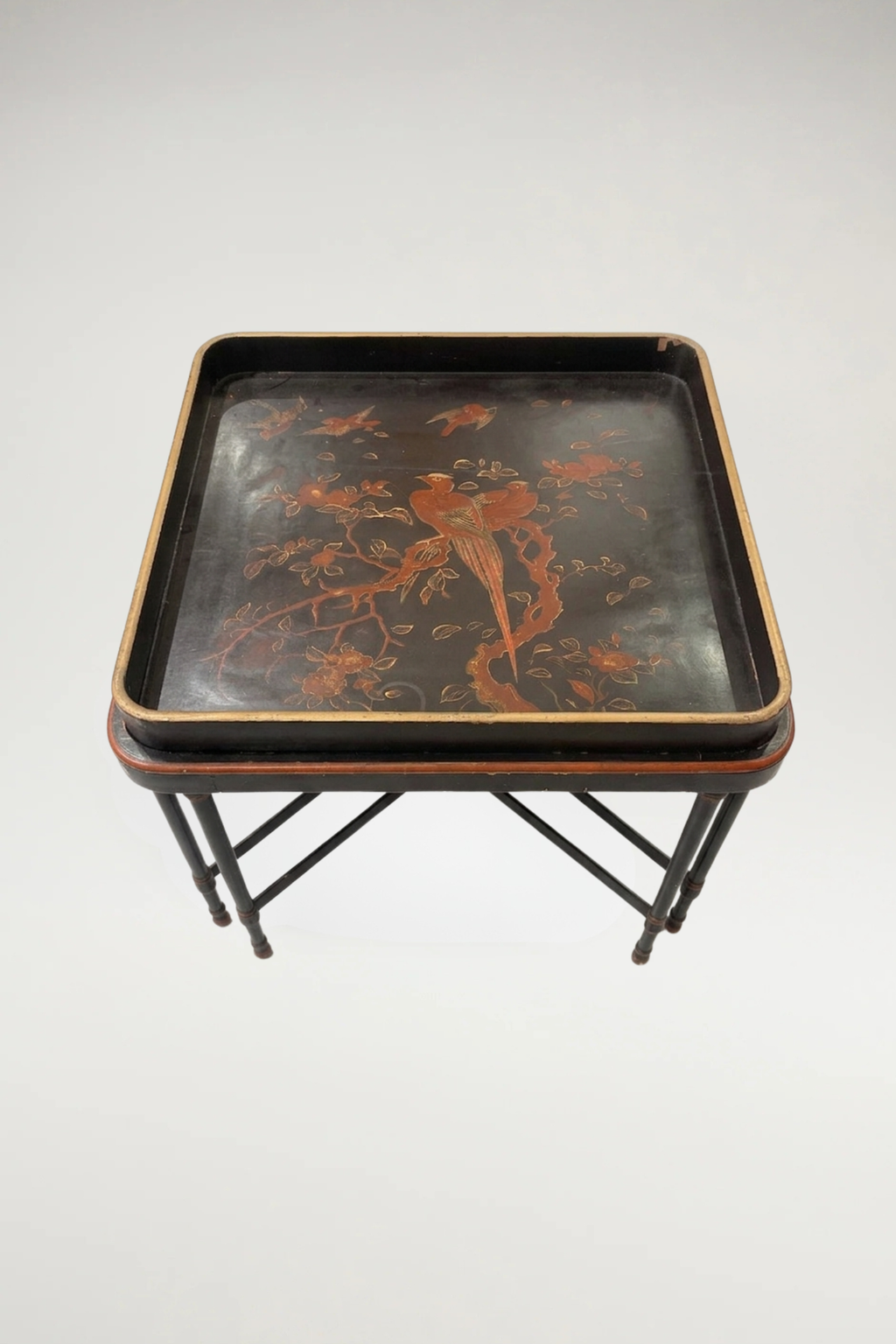 Victorian Bamboo Lacquered Tray Table
