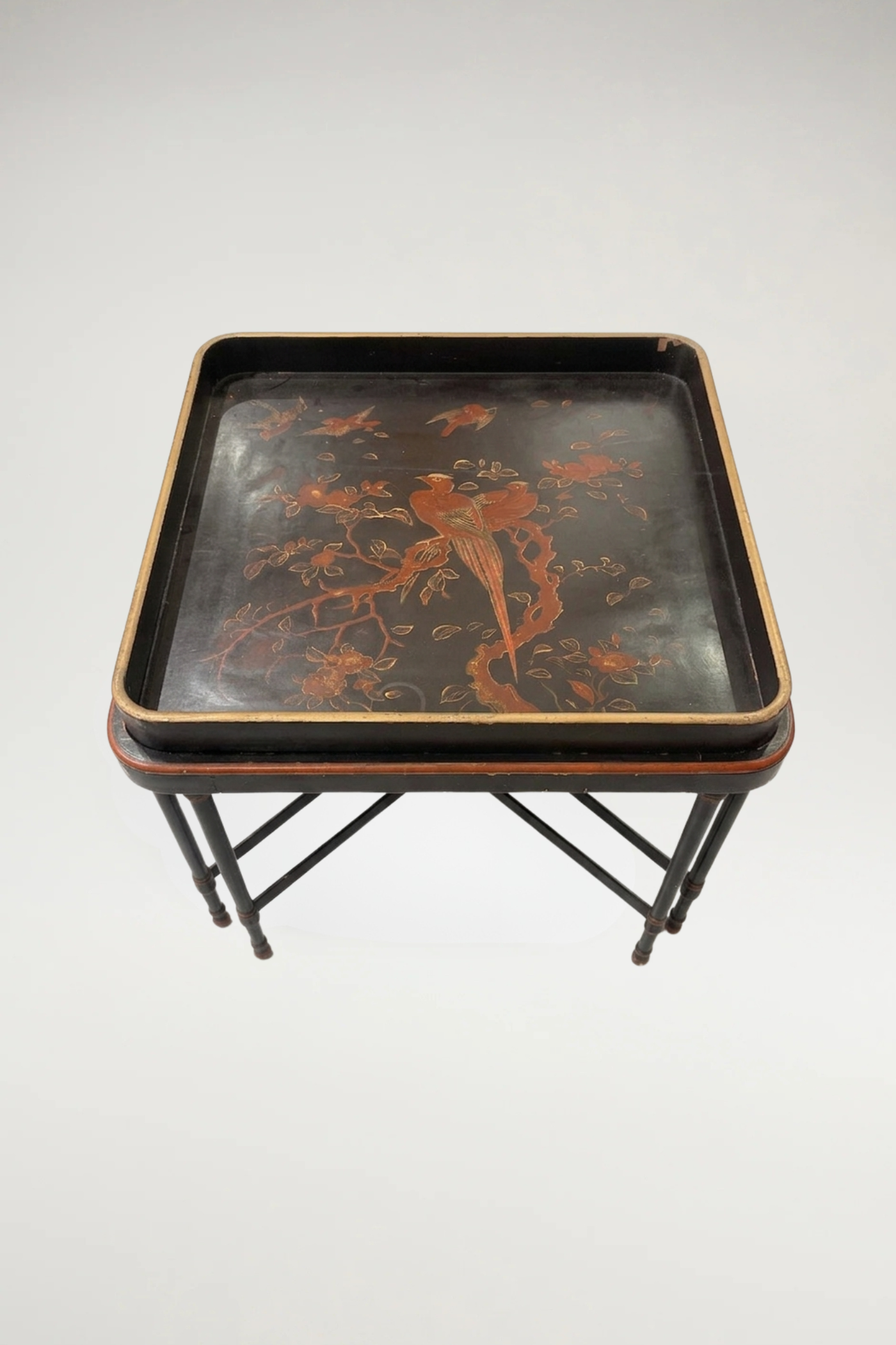 Victorian Bamboo Lacquered Tray Table