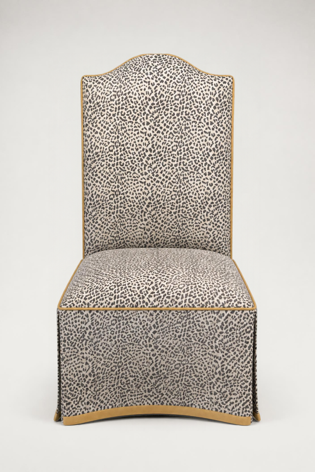 Leopard-Print Fully Upholstered Dining / Accent Chair