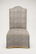 Leopard-Print Fully Upholstered Dining / Accent Chair