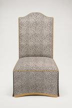 Leopard-Print Fully Upholstered Dining / Accent Chair