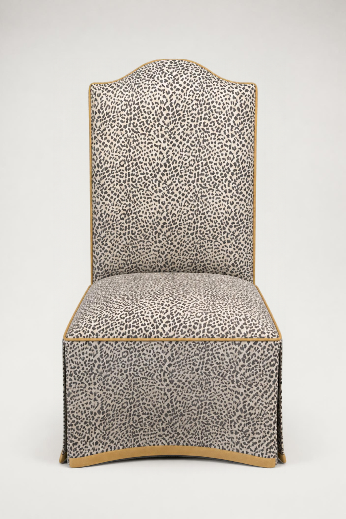 Leopard-Print Fully Upholstered Dining / Accent Chair