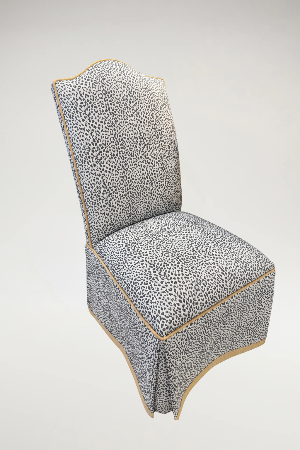 Leopard-Print Fully Upholstered Dining / Accent Chair
