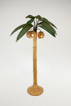 Rattan and Wicker Palm Tree Floor Lamp