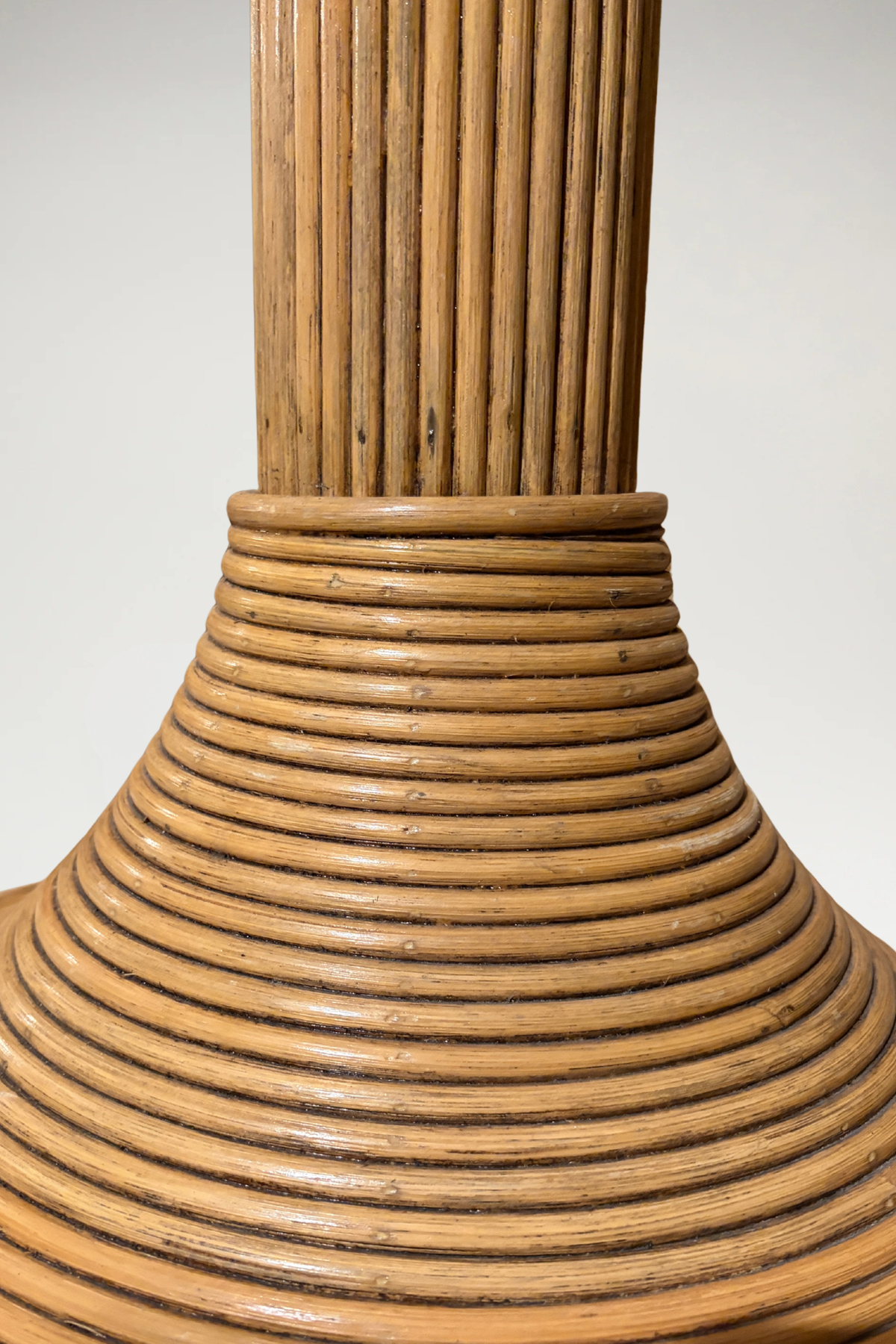 Rattan and Wicker Palm Tree Floor Lamp