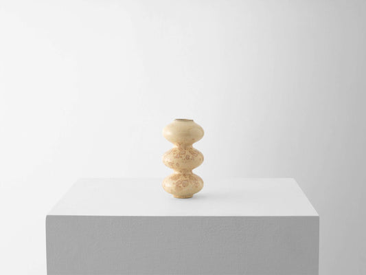 Mini Wave Vase Crystal Cream