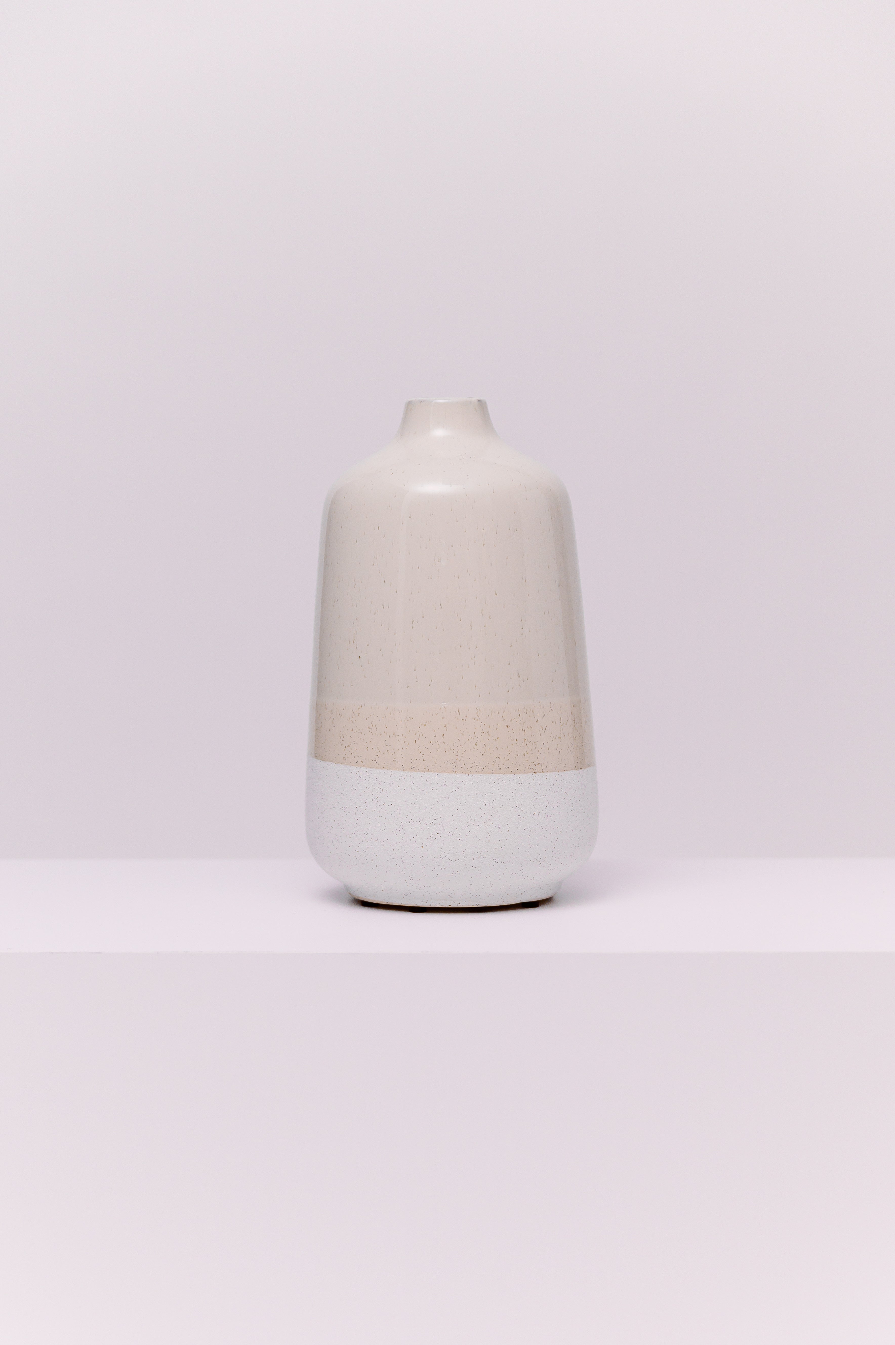 Modern Stoneware Two-Tone Vase