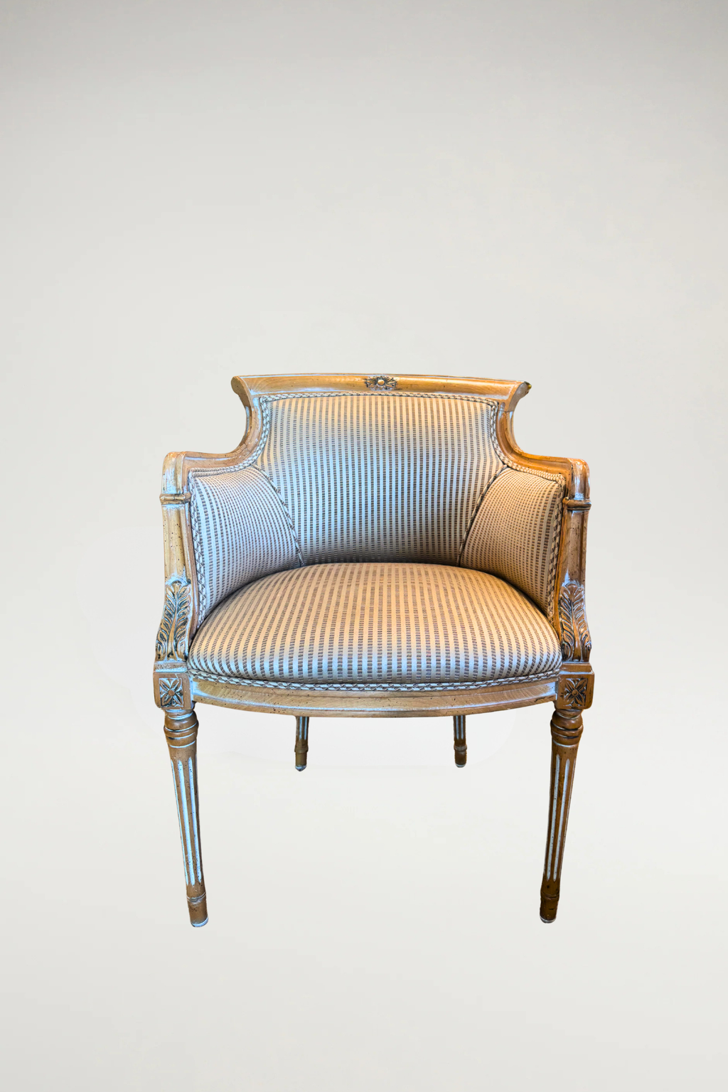 Neoclassical Style French Louis XVI Bergère Chair