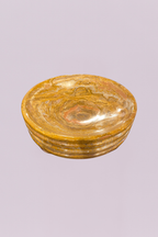 Ochre Natural Stone Footed Bowl
