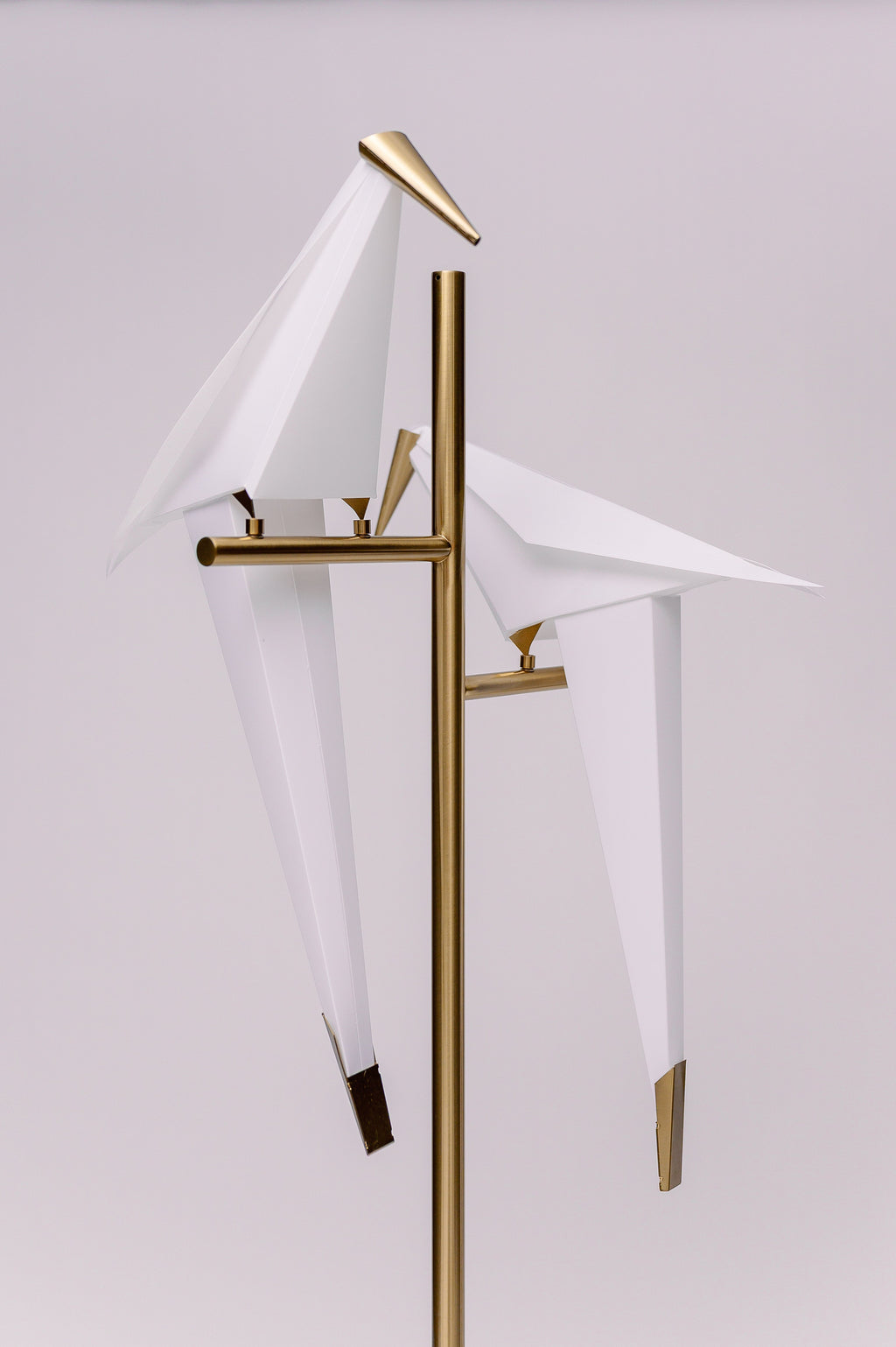 Golden Origami Crane Bird Floor Lamp