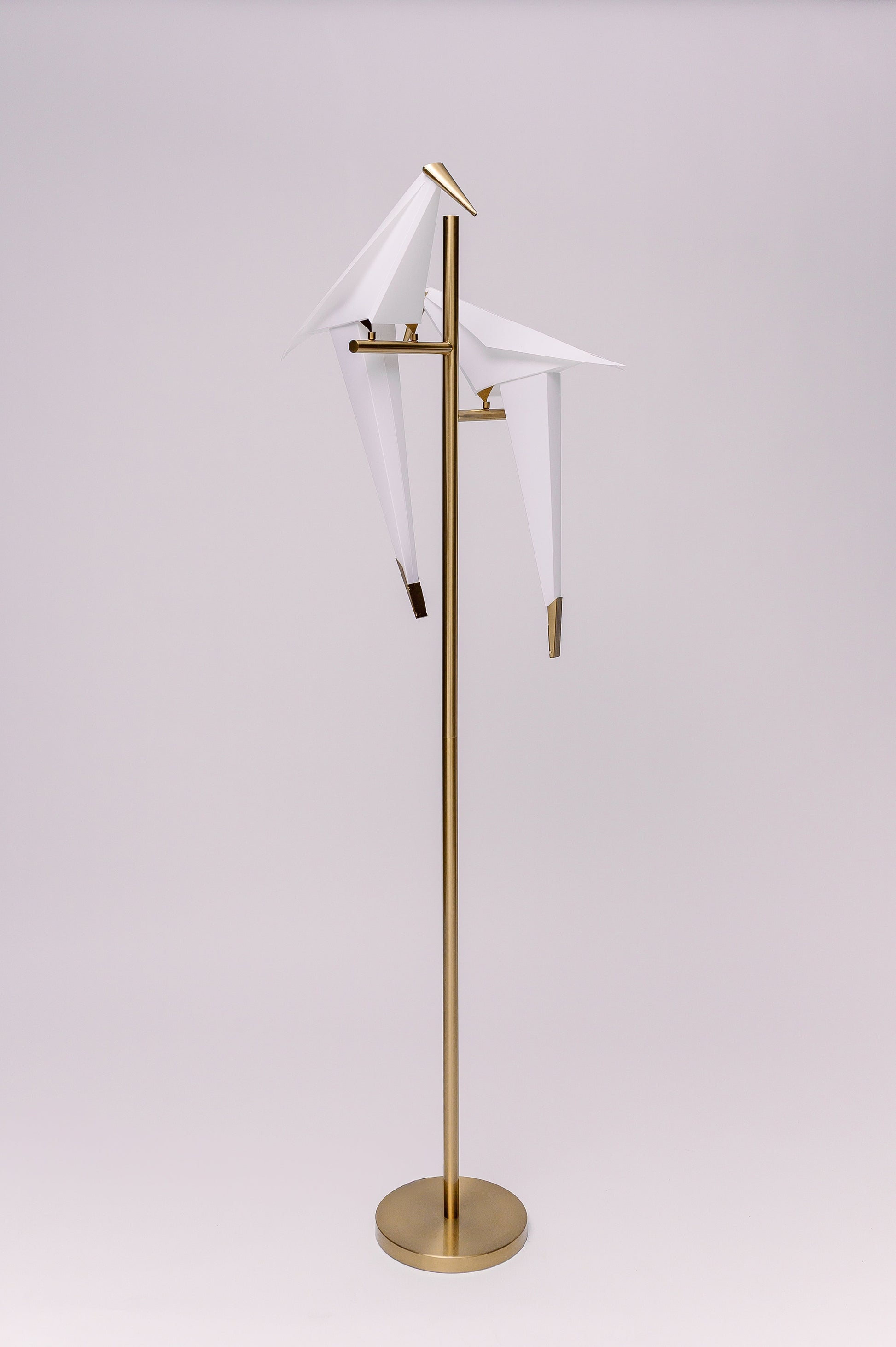 Golden Origami Crane Bird LED Floor Lamp