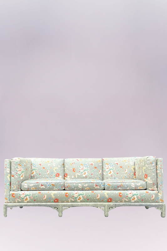 Step into classic elegance with The Château Floral Sofa. This beautiful piece is a sophisticated blend of French Provincial style and inviting comfort, offering a timeless focal point for your living room.