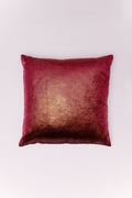 Indulge in the opulent texture and luminous glow of The Ruby Ember Pillow. Crafted from ultra-plush crushed velvet in a deep, vibrant ruby red, this piece is dramatically enhanced by a shimmering gold wash. This unique finish catches the light, creating a dynamic, two-toned effect—like a fire burning under the velvet pile. It's the ultimate accent for adding decadent, jewel-toned glamour and warmth to a sophisticated living room or master bedroom.