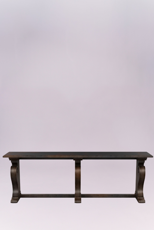 Black Stained Library Table 85W x 19D x 29H