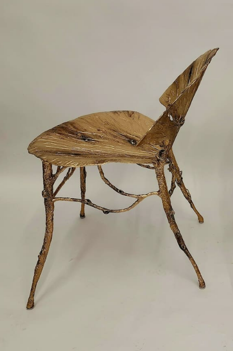 Gold Leaf Gingko Chair