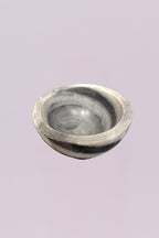 
Swirl Marble Decorative Bowl with Brass Base