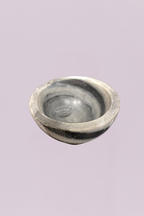 Swirl Marble Ring Bowl with Brass Base
