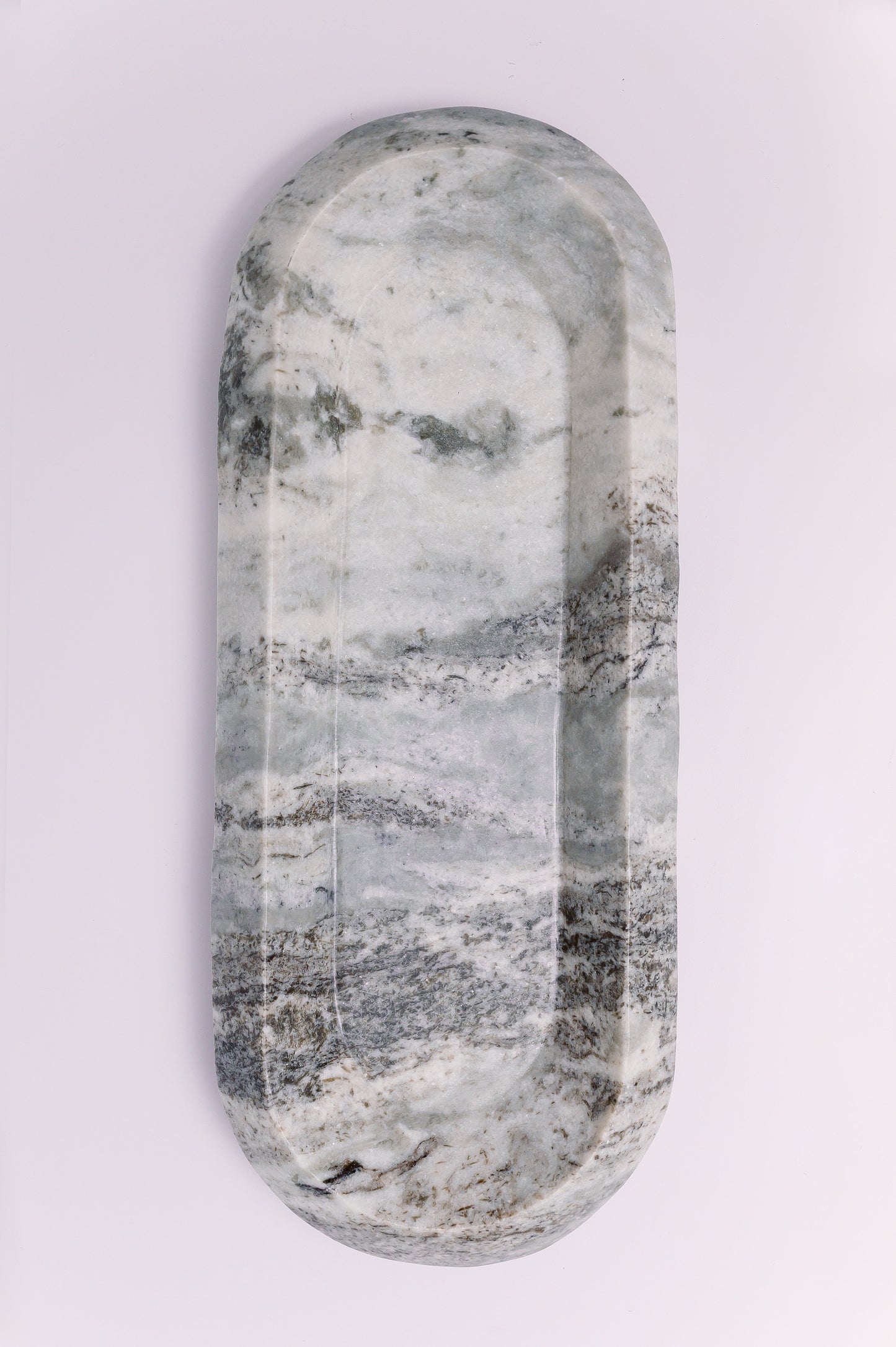 The Carrara Marble Oval Tray