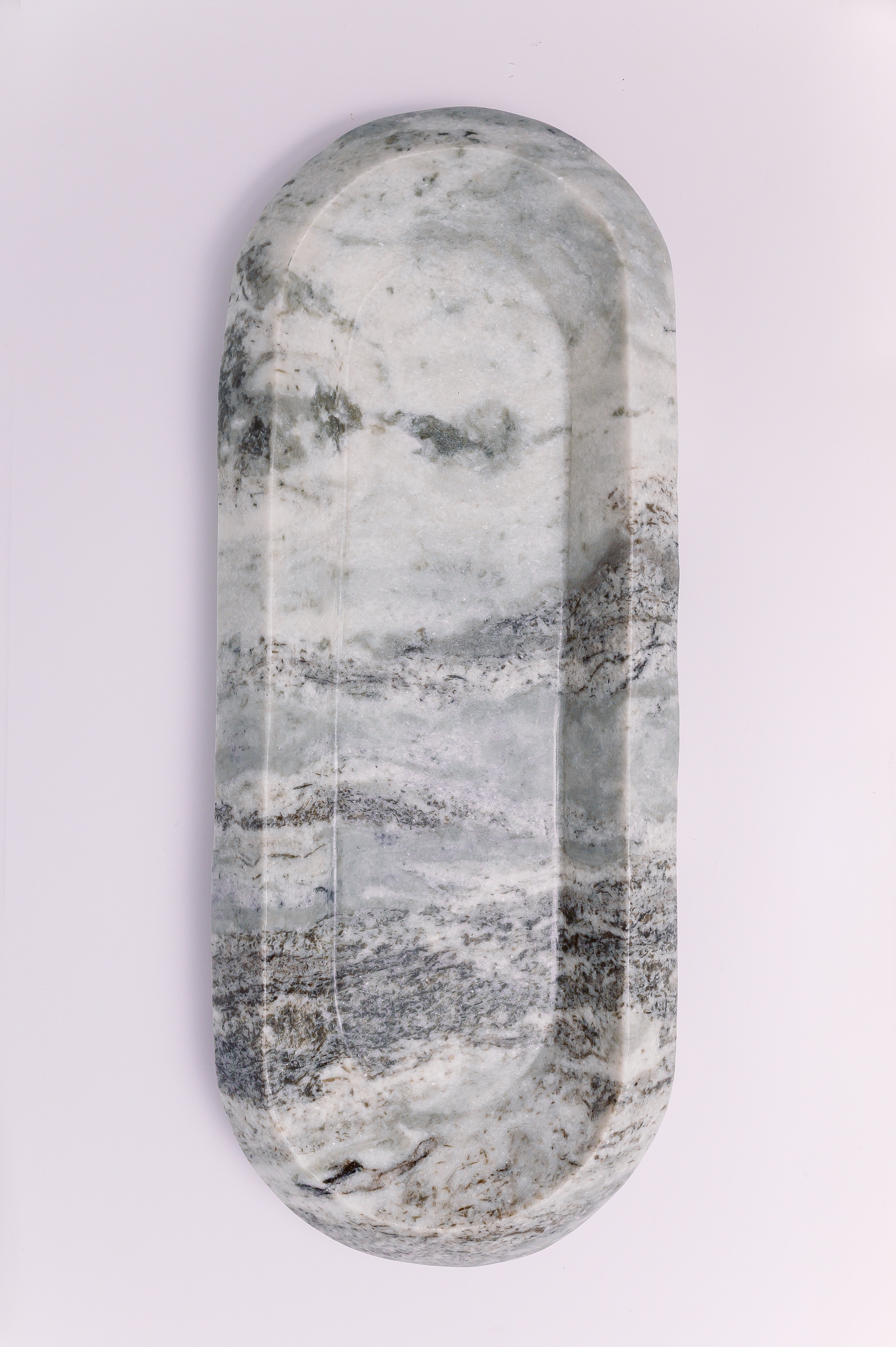 The Carrara Marble Oval Tray