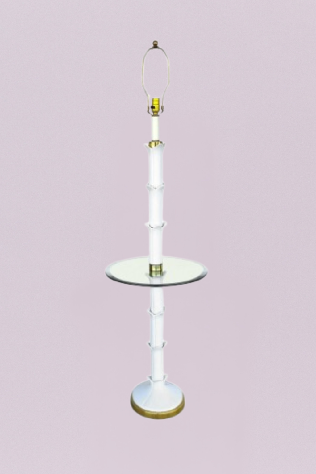 Serge Roche Glazed Ceramic Table Floor Lamp in White. A spectacular and rare floor lamp Made by the iconic Serge Roche. Unmarked with beautiful glazed ceramic stacked towers.