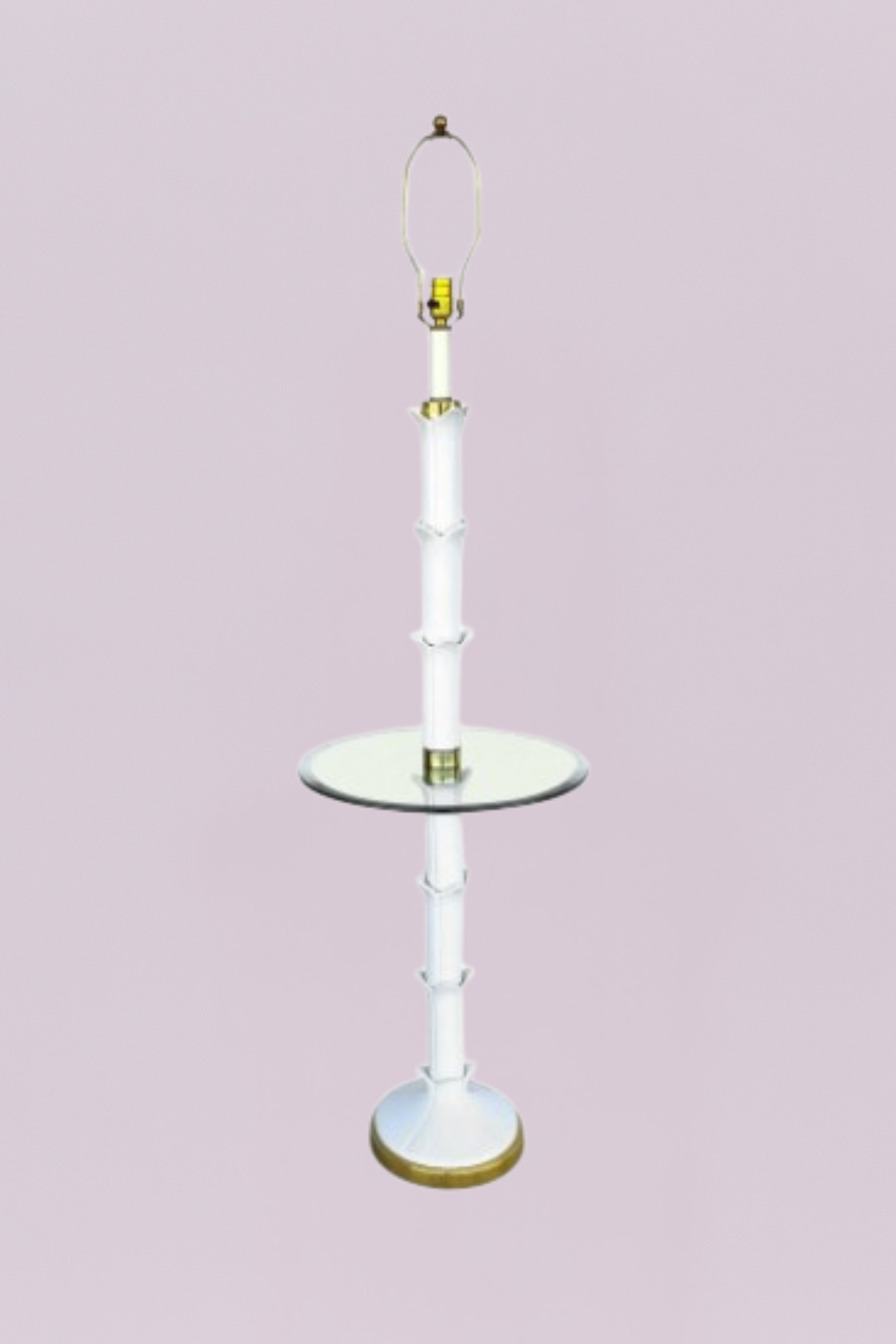 Serge Roche Glazed Ceramic Table Floor Lamp in White. A spectacular and rare floor lamp Made by the iconic Serge Roche. Unmarked with beautiful glazed ceramic stacked towers.