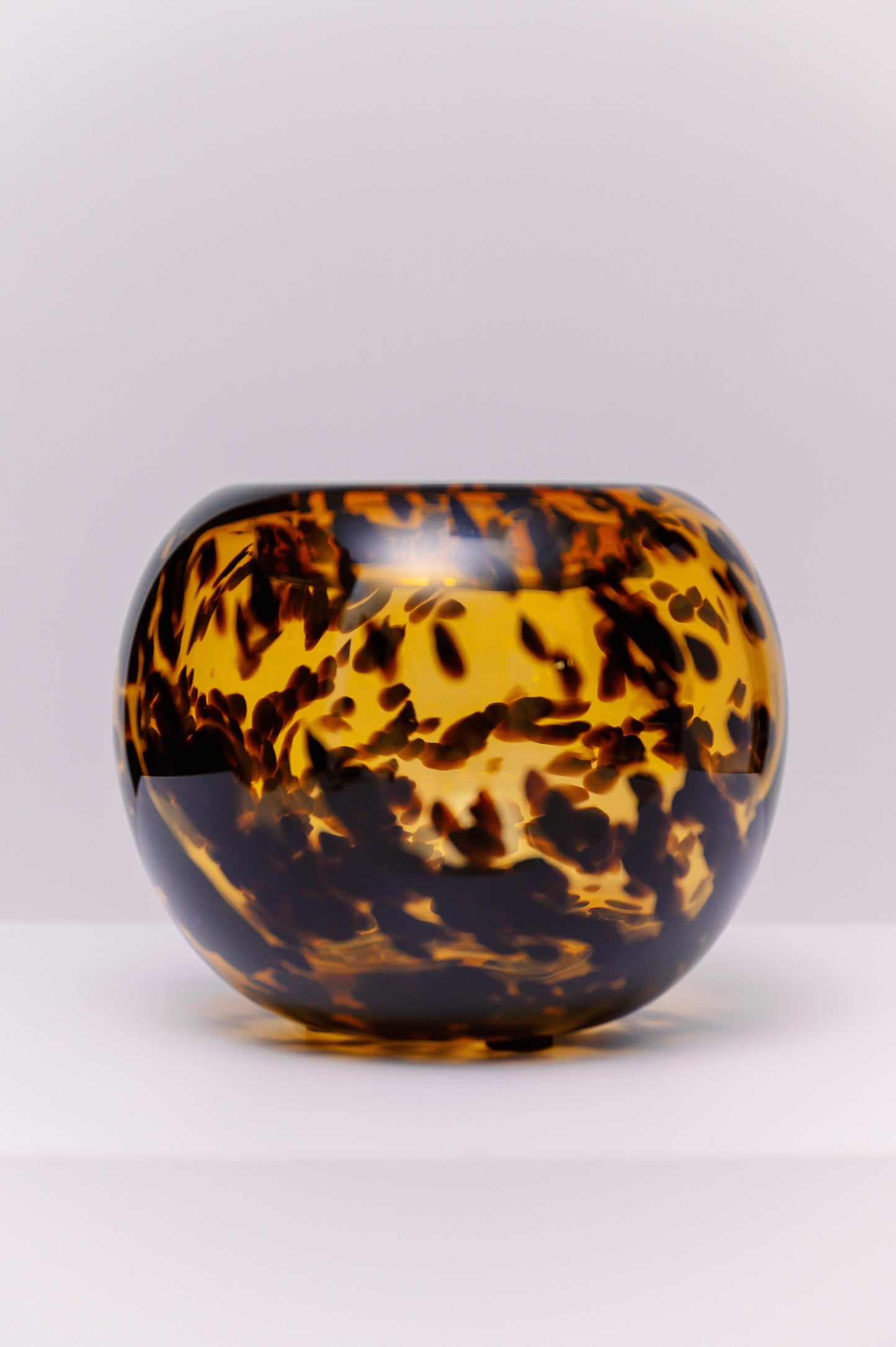 Tortoiseshell Blown Glass Bowl Vase